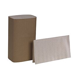 Pacific Blue Basic Paper Towels, 1-Ply, Single-Fold - Brown, 9.1 in x 10.25 in