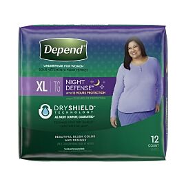 Depend Night Defense Maximum Absorbent Underwear, Extra Large