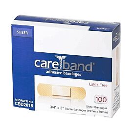 Careband Sheer Adhesive Strip, 3/4 x 3 Inch