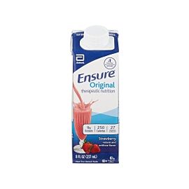 Ensure Original Therapeutic Nutrition Shake Strawberry Oral Supplement, 8-oz Carton