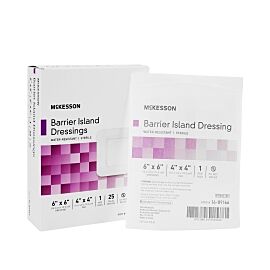 McKesson Composite Barrier Island Dressing, 6 x 6 Inch