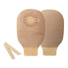 New Image Colostomy Pouch, Drainable - 2-Piece, Green Code, Beige 1.75" Flange Size, 9" L