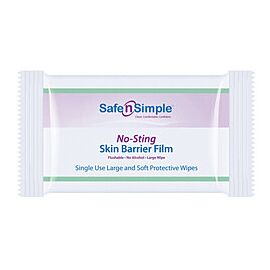 Safe N Simple No-Sting Skin Barrier Film Wipes, Large, 5 x 7 in