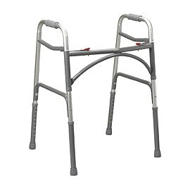 McKesson Bariatric Folding Walker - Steel Legs, Adjustable Height - 500 lbs Weight Capacity