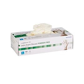 McKesson Confiderm Latex Exam Glove, Large, Ivory