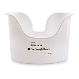 McKesson Ear Wash Basin - White, Kidney-Shaped, Polypropylene