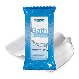 Essential Bath Wipes, Scented - Medium-Weight Cleansing Washcloths, Rinse-Free