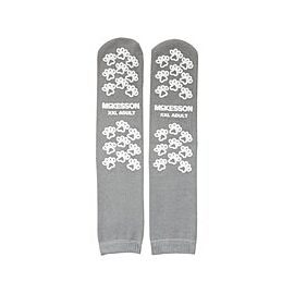 McKesson Terries Slipper Socks, Double Imprint - Skid-Resistant Tread Sole and Top
