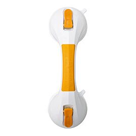 McKesson Grab Bar for Fall Prevention, Suction Cup, Wall Mount, Plastic - White, 12 in L