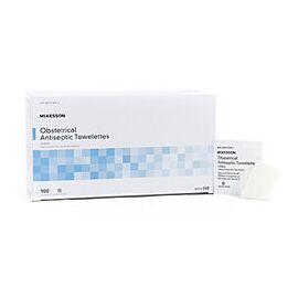 McKesson Obstetrical Antiseptic Towelettes, Clean Scent - Sterile, Perineal and Maternity Care