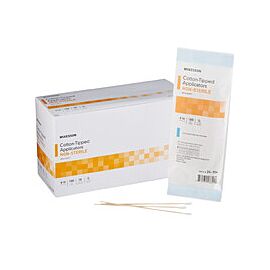 McKesson Cotton Tipped Applicators with Wood Shaft - Disposable, Non-Sterile, 6 in