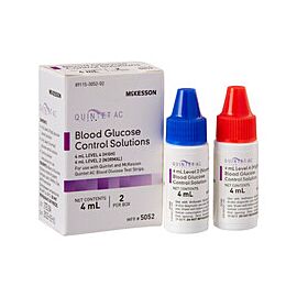 McKesson Quintet AC Blood Glucose Control Solutions, Level 1 and 2