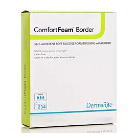 ComfortFoam Border Silicone Foam Dressing, Sterile Adhesive Bandage