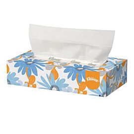 Kleenex 2-Ply Facial Tissue 8.5 x 8.4" 100 Count per Flat Box
