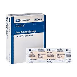 Curity Sheer Adhesive Strip, ¾ x 3 Inch