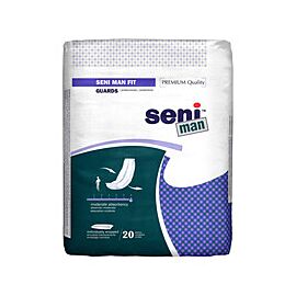 Seni Man Fit Incontinence Guards for Active Males, Heavy Absorbency - Disposable, 15.7 in L