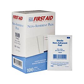 American White Cross First Aid Non-Adherent Pads, Sterile Cotton