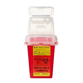 BD Phlebotomy Sharps Container, 1-Piece, 1.5 Quart, Red