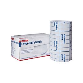 Cover-Roll Stretch Nonwoven Polyester Dressing Retention Tape, 4 Inch x 2 Yard, White