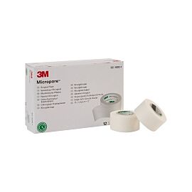 3M Micropore Paper Medical Tape, 1 Inch x 10 Yard, White