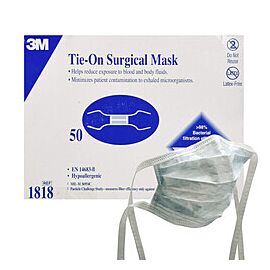 3M Surgical Face Masks, Breathable Tie Closure Medical Mask