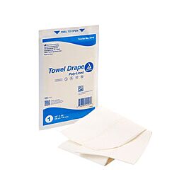Dynarex Poly-Lined Towel Drape - Nonfenestrated, Sterile, 26 in x 18 in