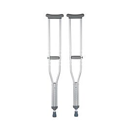 McKesson Underarm Crutches - Aluminum Frame, Push-Button/Wing Nut Adjustment