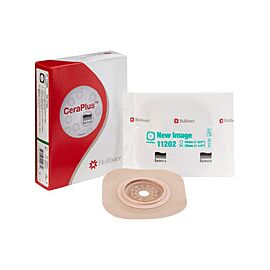 New Image CeraPlus Ostomy Barrier, 2-Pc - Adhesive Tape, Flat, Cut to Fit, Extended Wear, Beige