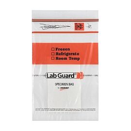 Lab Guard Double Zipper Specimen Transport Bag with Document Pouch and Absorbent Pad
