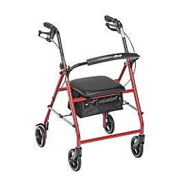 drive 4 Wheel Rollator, Red