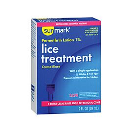 sunmark Lice Treatment Kit Permethrin 2 oz. Bottle