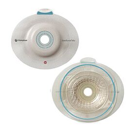 SenSura Mio Click Ostomy Barrier, 2-Pc - Elastic Adhesive, Convex Light, Cut to Fit, 50 mm Flange, 5/8"-1 3/16" Opening