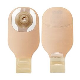 Premier One-Piece Drainable Beige Ostomy Pouch, 12 Inch Length, Up to 1 Inch Stoma