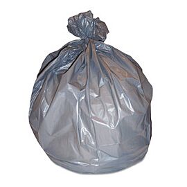 Right Sack System Trash Bags, 56 gal, 1.6 mil - Gray, 44 in x 55 in
