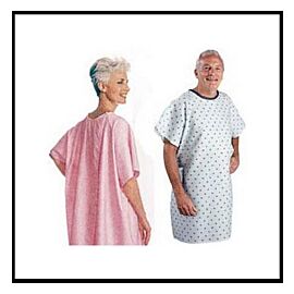 Snap Wrap Patient Exam Gown, Blue Plaid Print
