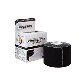 Kinesio Tex Gold Cotton Kinesiology Tape, 2 Inch x 5-1/2 Yard, Black