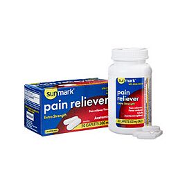 sunmark 500mg Acetaminophen Pain Relief Tablet 50 per Bottle