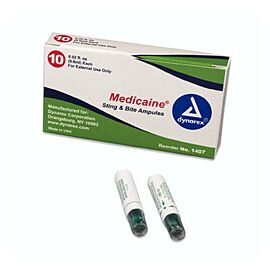 Medicaine Sting and Bite Relief 6 mL Ampule 20% - 1% Strength , 10 Ct