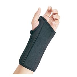 FLA Orthopedics ProLite Wrist Brace, 8", Lateral Stay Elastic Foam, Left Hand, Black, Medium,