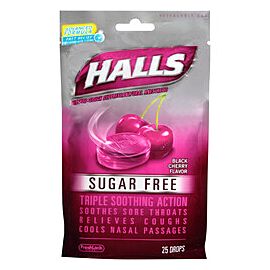 Halls Sugar-Free Cherry Cold & Cough Lozenge 25 per Bag