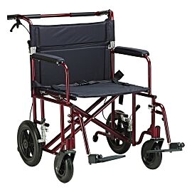 drive Bariatric Heavy-Duty Aluminum Transport Chair, 22-Inch Seat Width