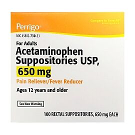 Perrigo Acetaminophen Pain Relief Rectal Suppositories