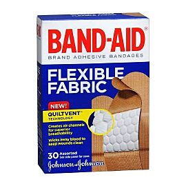 Band-Aid Flexible Fabric Tan Adhesive Strip, Assorted Sizes