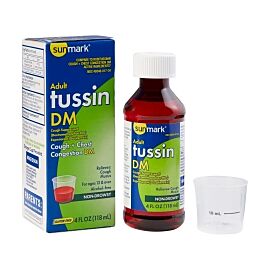 sunmark Guaifenesin / Dextromethorphan Cold and Cough Relief, 4 oz.