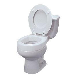Maddak Tall-ette Toilet Seat - Standard, Hinged, White, 350 lbs. Capacity