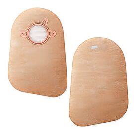 New Image Ostomy Pouch, Filtered, Closed End - 2-Piece, Beige, 2.25" Flange, 9"L