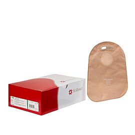 New Image Ostomy Pouch, Filtered, Closed End - 2-Piece, Pre-Cut, Beige, Green Code, 1.75" Stoma, 9"L