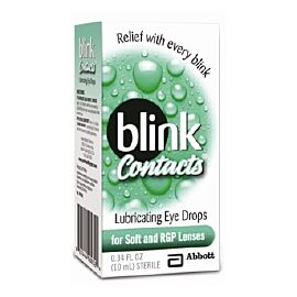 Blink Contacts Purified Water / Sodium Chloride Contact Lens Solution, 0.34 oz.