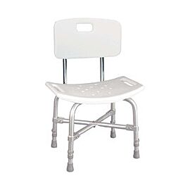 drive Bariatric Bath Bench with Backrest, Aluminum Frame - White, 500 lbs Capacity, 20 in W