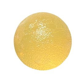 CanDo Standard Circular Gel Squeeze Ball, Yellow, X-Light